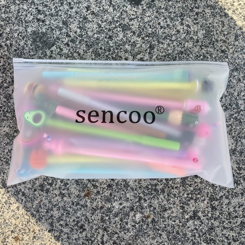 sencoo 24 pack Cute Cartoon Gel Black Ink Pens Assorted Style Writing Pens for Kiddos Birthday Present School Prize Student Gift Fun Girl Pens (black) - Image 3